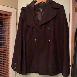 Women’s Brown Wool Blend Pea Coat